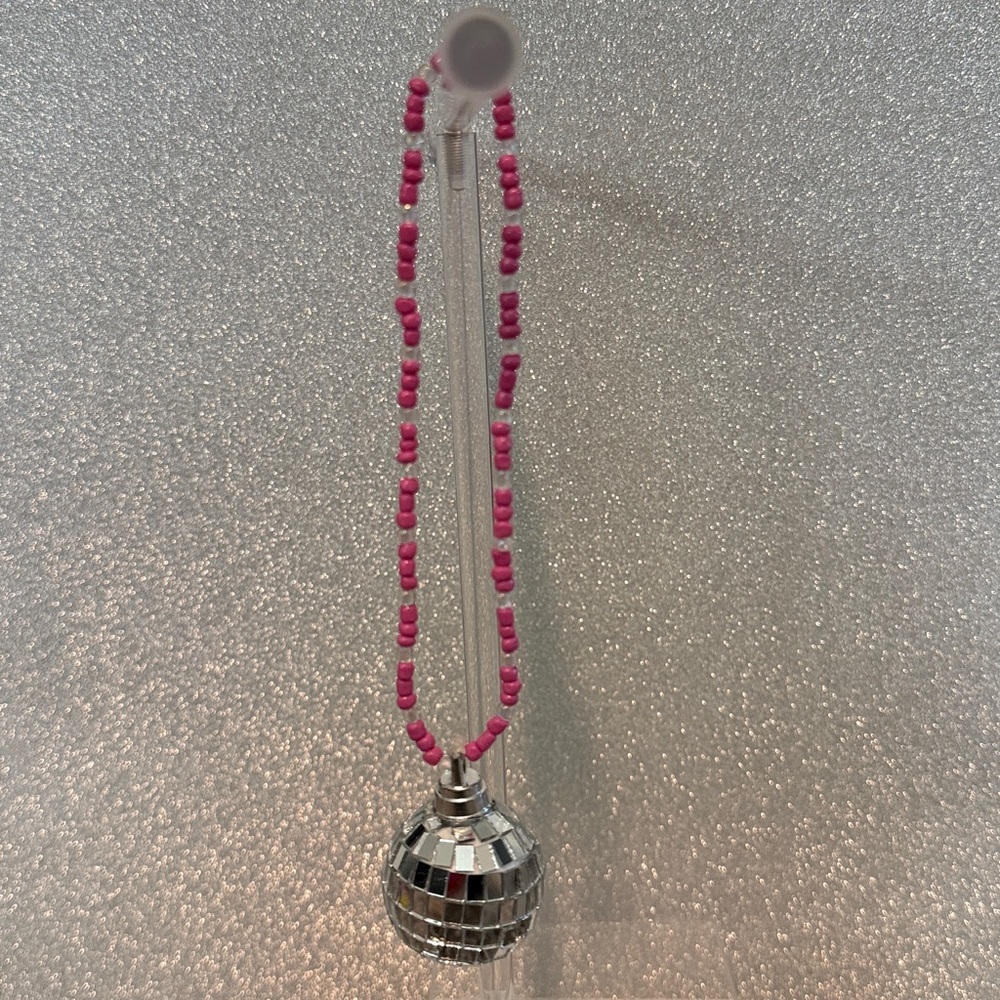 one-of-a-kind handmade disco ball rearview mirror charm